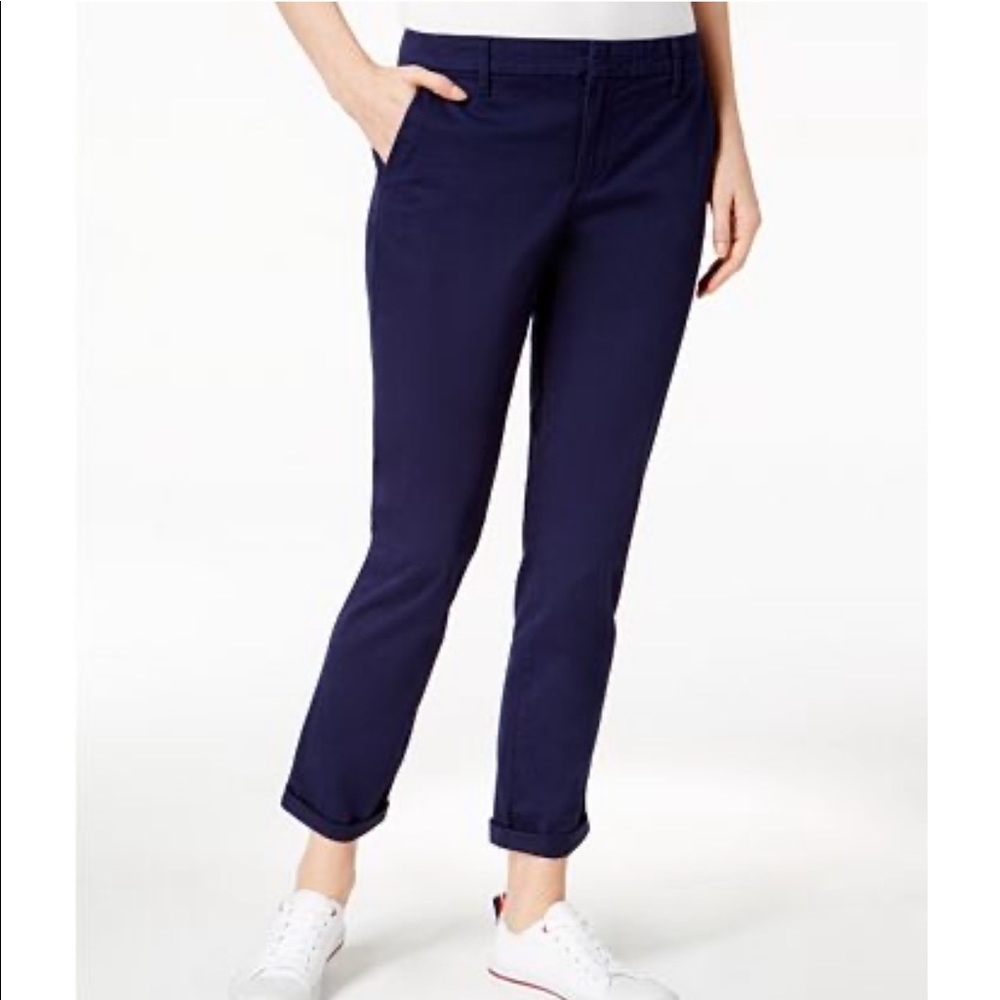 Tommy Hilfiger Navy Straight Leg Chino Pants